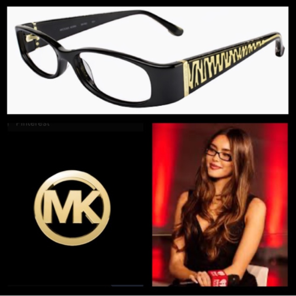 Michael Kors dark tortoise gold accent eyeglasses